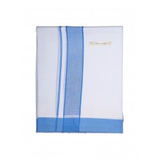 Ramraj Navami Cotton Dhoti (2 Inch Blue Border) [रामराज् नवमि तूलकवेष्टनी (२ Inch नीलवर्णबन्धसहितम्)]